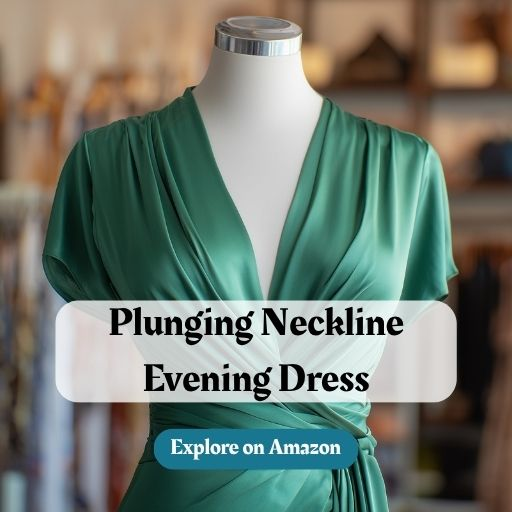 Plunging Neckline Evening Dress
